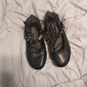 Sz 10 Lane Bryant ballet flats with ankle strap